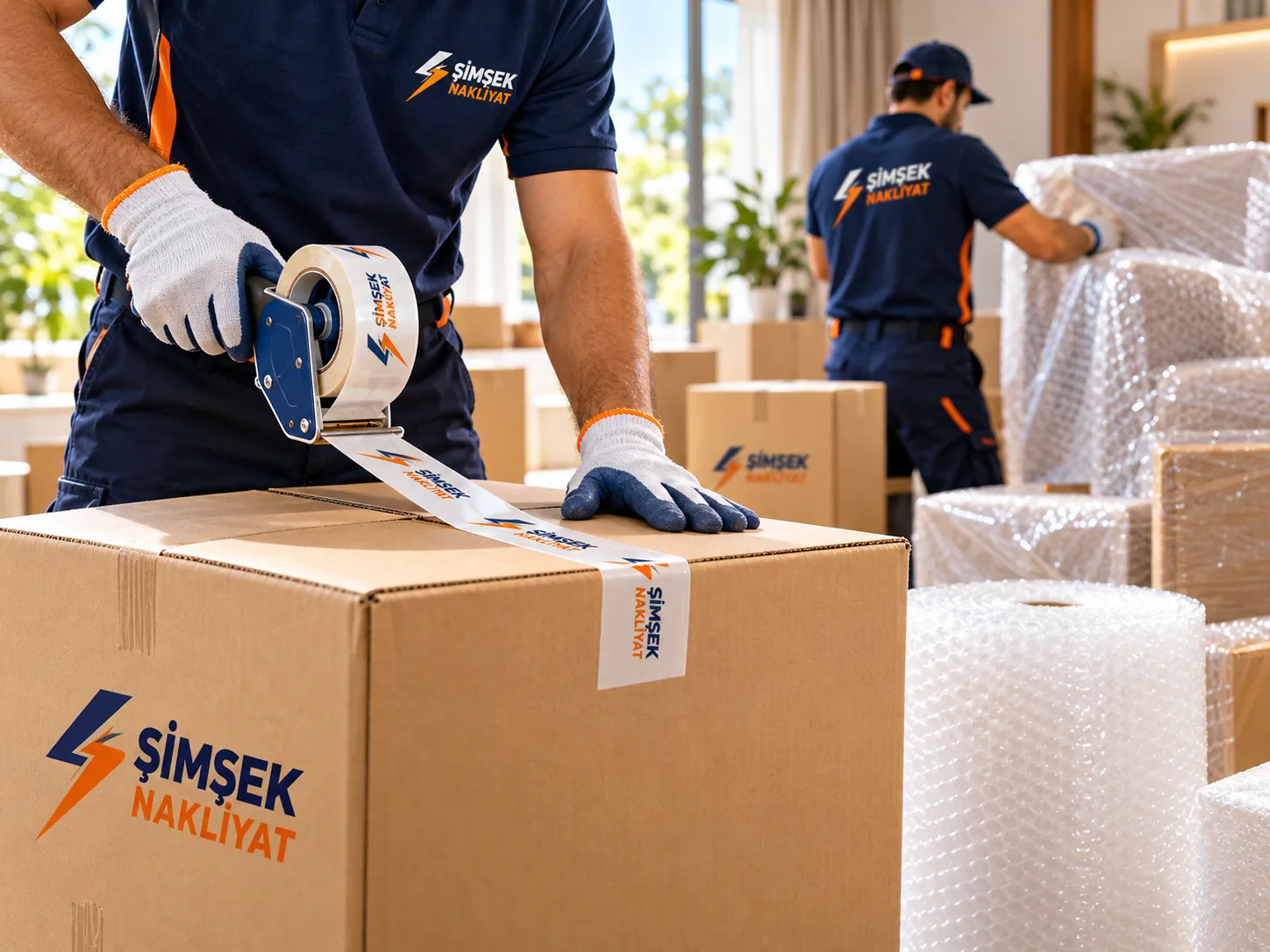 Taşıma öncesi eşyaların koruyucu malzemelerle paketlenmesi